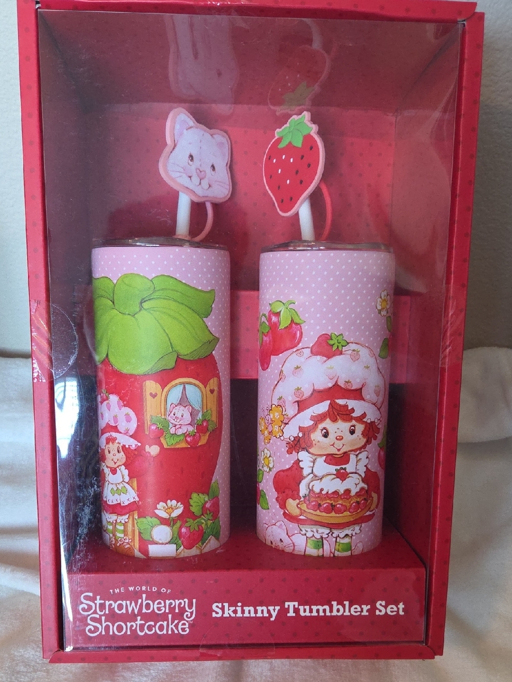 Strawberry Shortcake Skinny Tumbler Set - Pink & Red